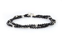 Dandy Street - shop online - accessori uomo bracciali di tendenza -Tris di bracciali uomo con spinello nero e argento 925 - Tris #29