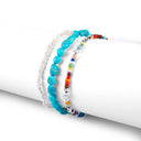 Dandy Street - shop online - accessori uomo bracciali di tendenza - Tris di bracciali uomo con turchese Arizona e perle - Tris #32