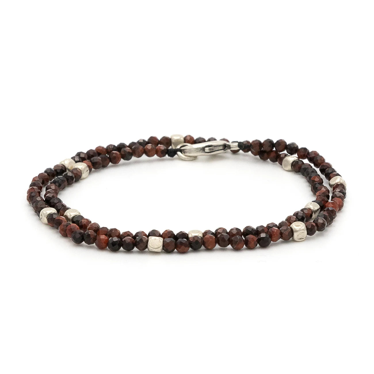 SIXTY STONES Bracciale Heishi In Pietre Naturali – Occhio Di Tigre E Diaspro Verde – Gioiello Artigianale
