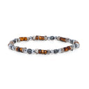 Dandy Street - shop online bracciali uomo di tendenza - bracciale elastico - bracciale uomo - bracciale pietre dure ematite occhio di tigre - Fern