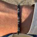 Dandy Street - shop online bracciali uomo di tendenza - bracciale elastico - bracciale uomo - bracciale pietre naturali ematite onice - Emat