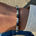 Dandy Street - shop online bracciali uomo di tendenza - bracciale elastico - bracciale uomo - bracciale pietre dure ematite onice - Trout