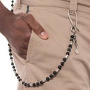 Dandy Street - vendita online - accessori uomo - catena uomo da pantalone - pietre naturali pietra lavica - pendaglio con monetia - Gaspar