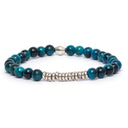 Dandy Street - vendita online - bracciale uomo - pietre naturali occhio di tigre - Petrol