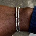 Dandy Street - vendita online - bracciali uomo di tendenza - bracciale doppio giro stampa argento 925 - filo braided - chiusura moschettone - Peter