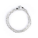 Dandy Street - vendita online - bracciali uomo di tendenza - bracciale doppio giro stampa argento 925 - filo braided - chiusura moschettone - Peter