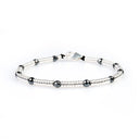 Dandy Street - vendita online - bracciali uomo di tendenza - bracciale stampa argento 925 - filo braided - chiusura moschettone - pietre dure ematite - Noah