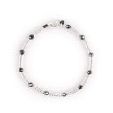 Dandy Street - vendita online - bracciali uomo di tendenza - bracciale stampa argento 925 - filo braided - chiusura moschettone - pietre dure ematite - Noah
