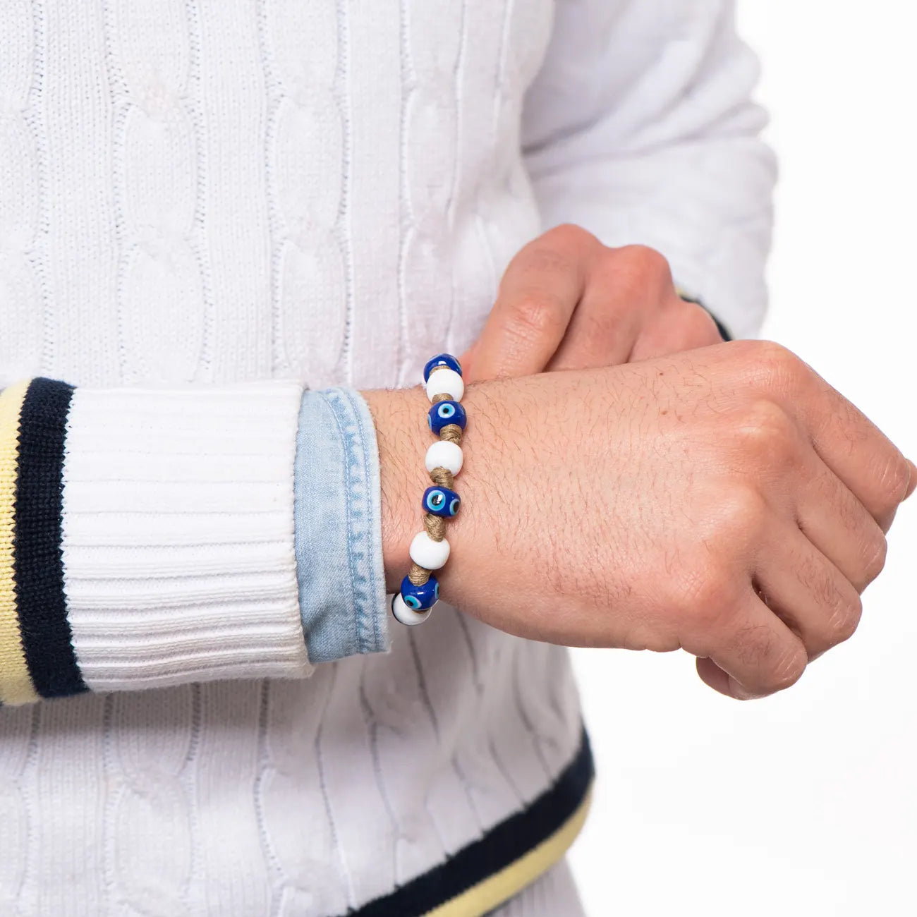 Bracciale da Donna con Perla in Vetro di Murano Originale e Vera Pelle Toscana a doppio giro, Collezione Gloria, nero - Venezia classica