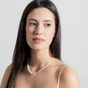 Per San Valentino mostriamo i prodotti del brand Rose Soleil che fa parte del gruppo Dandy Street - Collana con perle di fiume di varie dimensioni asimmetrica 
