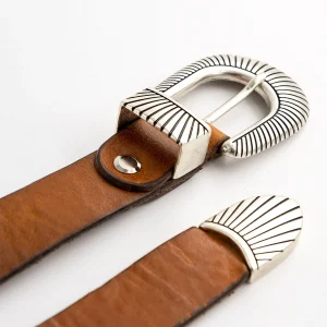 Dandy Street - vendita online - accessori uomo - cintura uomo cuoio - cintura artigianale - cintura pelle - cintura con pietra dura - borchie navajo - West
