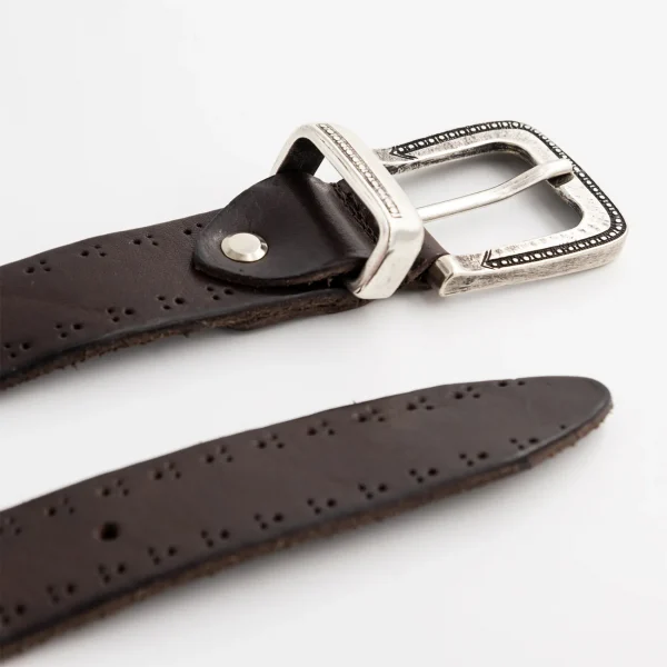 Dandy Street - vendita online - accessori uomo - cintura cuoio artigianale - cinture uomo - cinture pelle - lavorazione traforata - Levi
