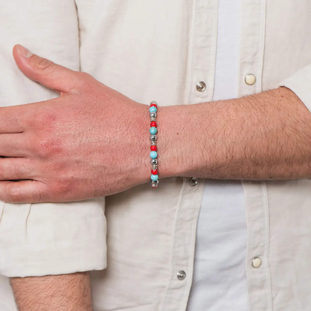 Dandy Street - vendita online - bracciale uomo - pietre naturali aulite ematite perle - sunset Dandy Street - vendita online - bracciale uomo - pietre naturali aulite ematite perle - sunset