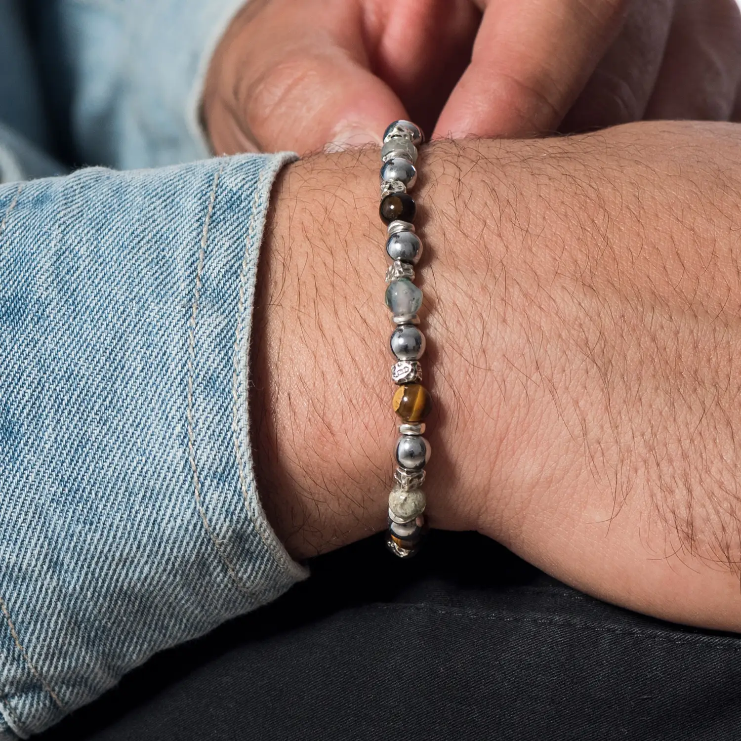 Dandy Street - vendita online - bracciale uomo - pietre naturali occhio di tigre ematite agata - Grener Dandy Street - vendita online - bracciale uomo - pietre naturali occhio di tigre ematite agata - Grener