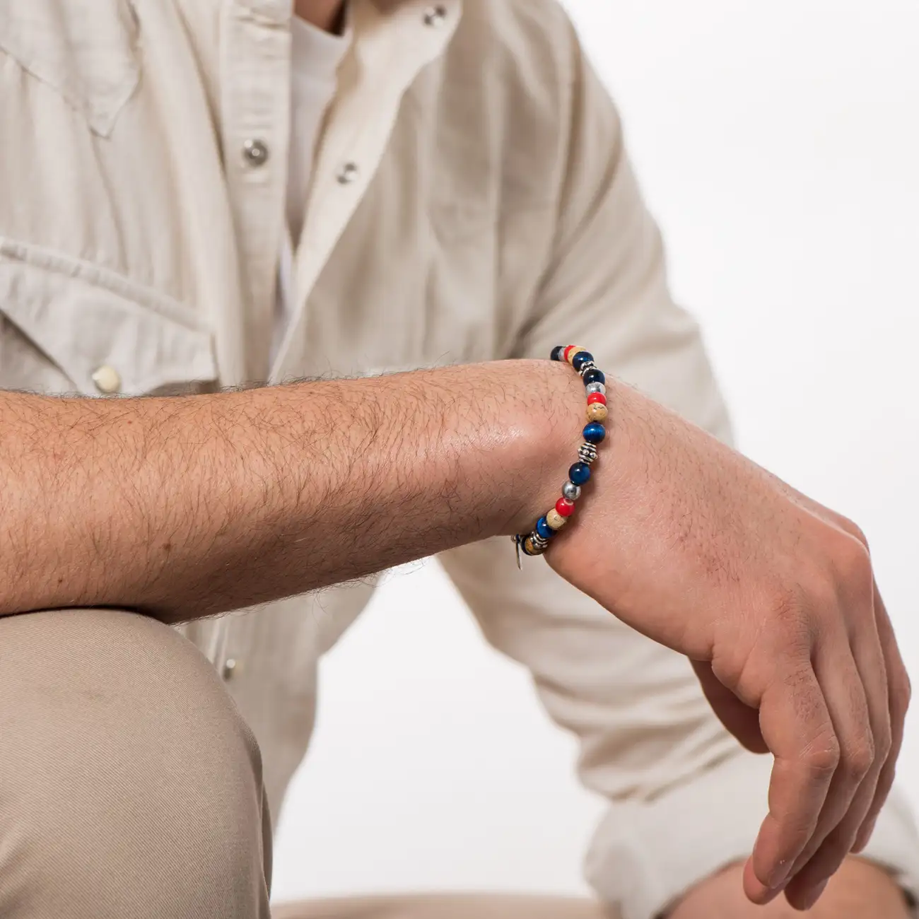 Dandy Street - bracciale uomo - pietre naturali occhio di tigre - Doris Dandy Street - bracciale uomo - pietre naturali occhio di tigre - Doris