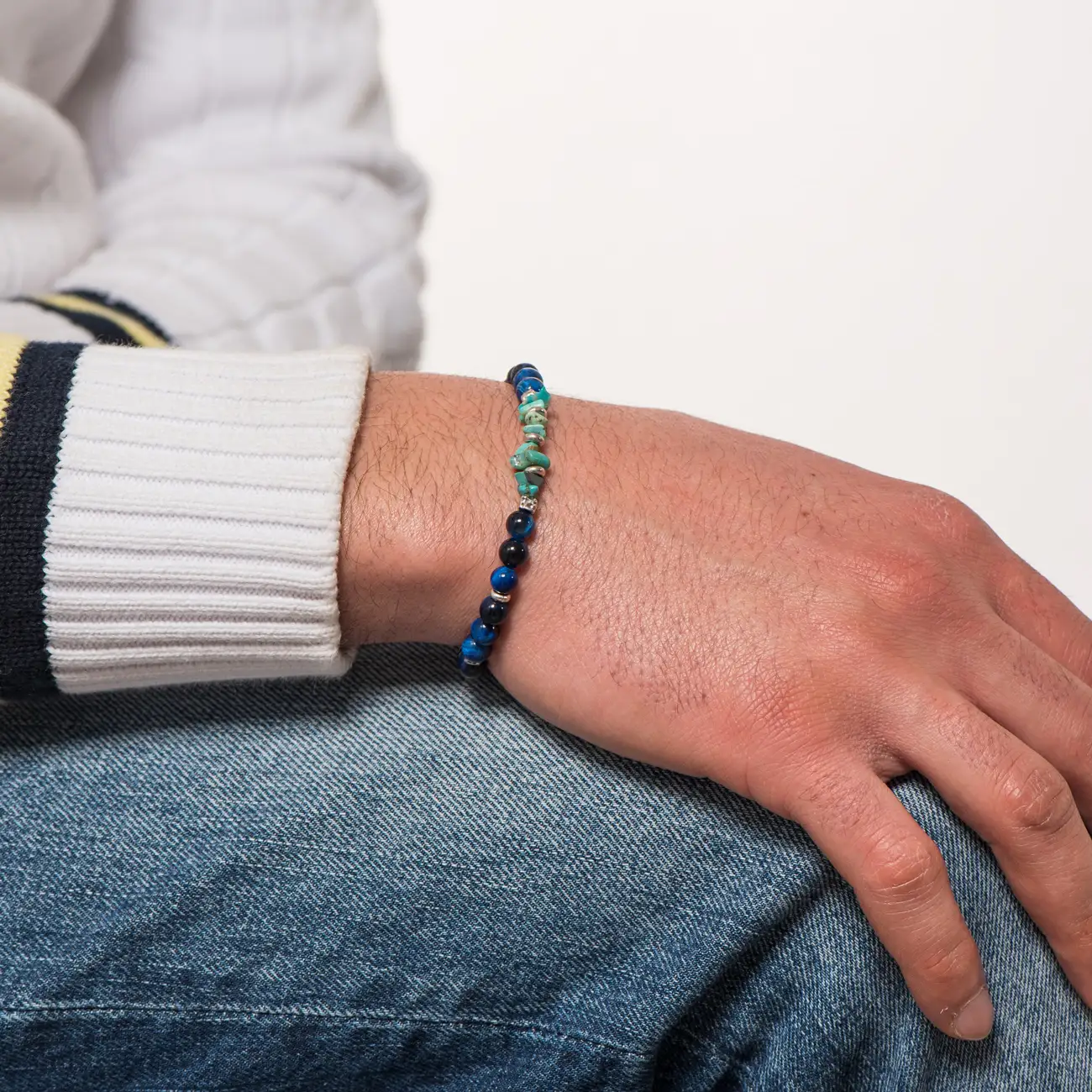 Dandy Street - bracciale uomo - pietre naturali occhio di tigre - Skyler Dandy Street - bracciale uomo - pietre naturali occhio di tigre - Skyler