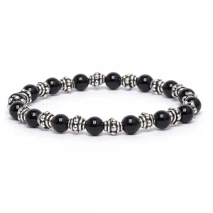 Dandy Street - vendita online - bracciale uomo - pietre naturali onice nero - Onice