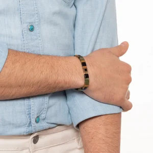 Dandy Street - vendita online - bracciali uomo di tendeza - bracciale multicolore elastico mattoncini - Army