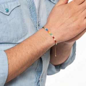 Dandy Street - vendita online - bracciali uomo di tendeza - bracciale multicolore elastico mattoncini - Dorian