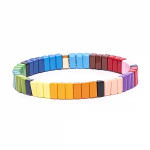 Dandy Street - vendita online - bracciali uomo di tendeza - bracciale multicolore elastico mattoncini - Rainbow