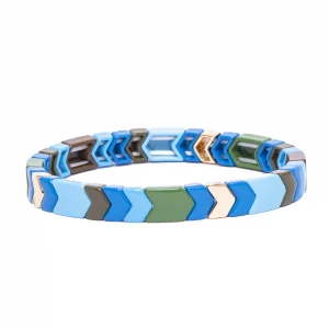 Dandy Street - vendita online - bracciali uomo di tendeza - bracciale multicolore elastico mattoncini - Wave