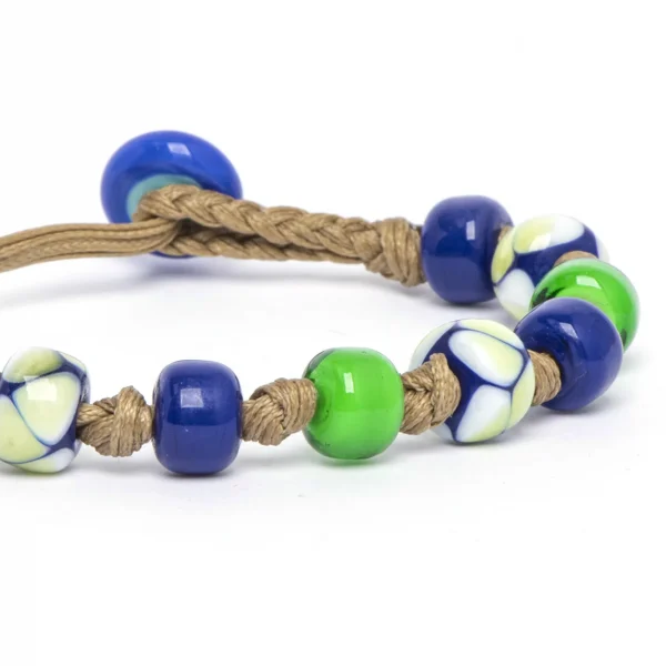 Dandy Street - vendita online - bracciali uomo di tendeza - bracciale taglia unica con perle di vetro di murano - Branca