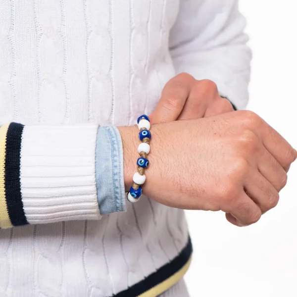 Dandy Street - vendita online - bracciali uomo di tendeza - bracciale taglia unica con perle di vetro di murano - Lido
