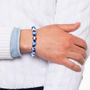 Dandy Street - vendita online - bracciali uomo di tendeza - bracciale taglia unica con perle di vetro di murano - Torcello