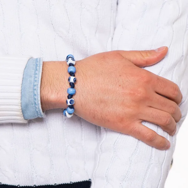 Dandy Street - vendita online - bracciali uomo di tendeza - bracciale taglia unica con perle di vetro di murano - Torcello