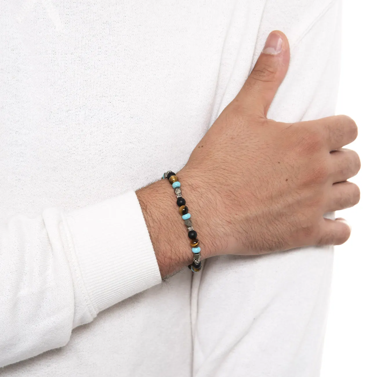 Dandy Street - shop online bracciali uomo di tendenza - bracciale elastico - bracciale uomo - bracciale pietre naturali occhio di tigre aulite pirite onice - Ficus Dandy Street - shop online bracciali uomo di tendenza - bracciale elastico - bracciale uomo - bracciale pietre naturali occhio di tigre aulite pirite onice - Ficus