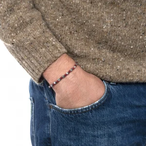 Dandy Street - shop online bracciali uomo di tendenza - bracciale elastico - bracciale uomo - bracciale pietre naturali agata ematite - Rubin