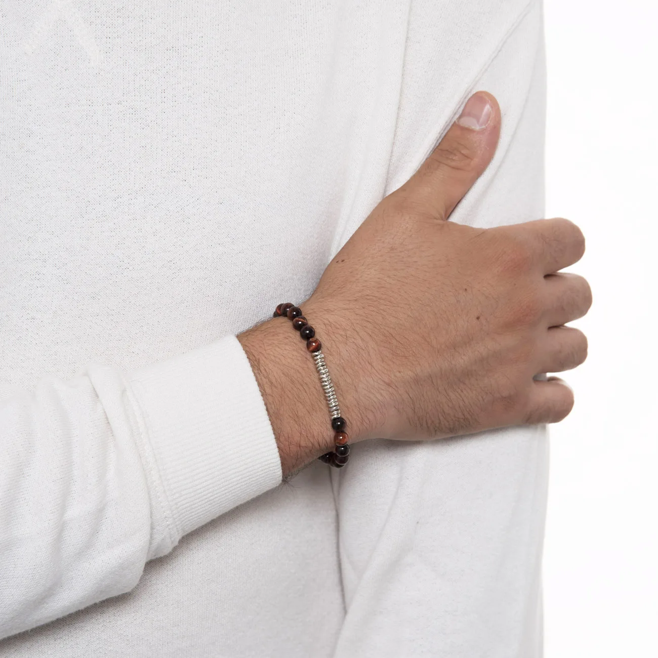 Dandy Street - shop online bracciali uomo di tendenza - bracciale elastico - bracciale pietre naturali occhio di tigre - Love Dandy Street - shop online bracciali uomo di tendenza - bracciale elastico - bracciale pietre naturali occhio di tigre - Love