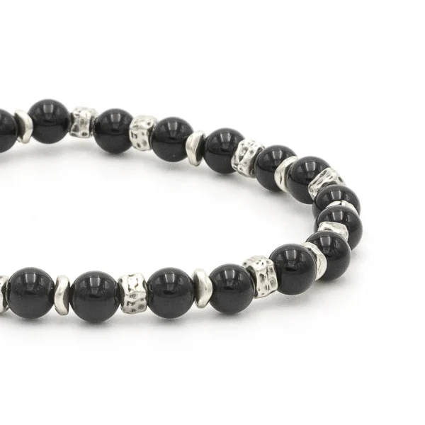 Dandy Street - shop online bracciali uomo di tendenza - bracciale elastico - bracciale uomo - bracciale onice nero - Batid