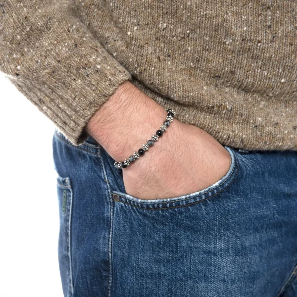 Dandy Street - shop online bracciali uomo di tendenza - bracciale elastico - bracciale uomo - bracciale pietre naturali onice ematite - Life