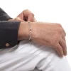 Dandy Street - shop online bracciali uomo di tendenza - bracciale uomo in argento - zirconi incastonati - chiusura macrame - Elizabeth II