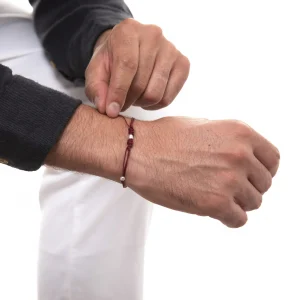 Dandy Street - shop online bracciali uomo di tendenza - bracciale uomo in argento - zirconi incastonati - filo di sagola - Ritz