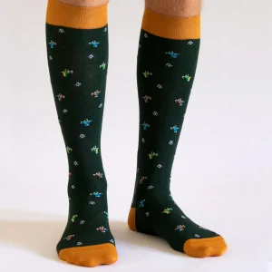 Dandy Street - vendita online - calzini uomo - calze eleganti - calze fantasia - calze con disegni ricamati - Scot Hijau