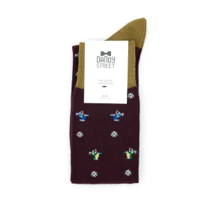 Dandy Street - vendita online - calzini uomo - calze eleganti - calze fantasia - calze con disegni ricamati - Scot Merah