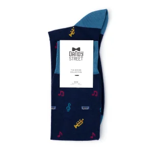 Dandy Street - vendita online - calzini uomo - calze eleganti - calzini fantasia cotone - City Azul