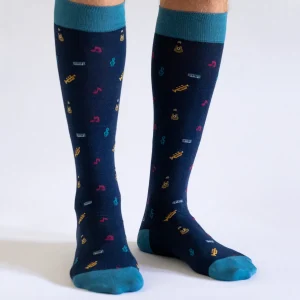 Dandy Street - vendita online - calzini uomo - calze eleganti - calzini fantasia cotone - City Azul
