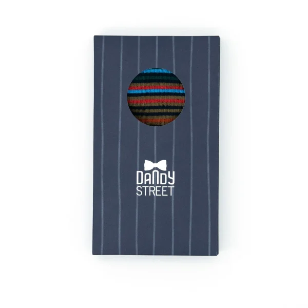 Dandy Street - shop online - accessori uomo calzini uomo cotone - calzini in cotone a righe multicolor - Striped Socks Dark Blue