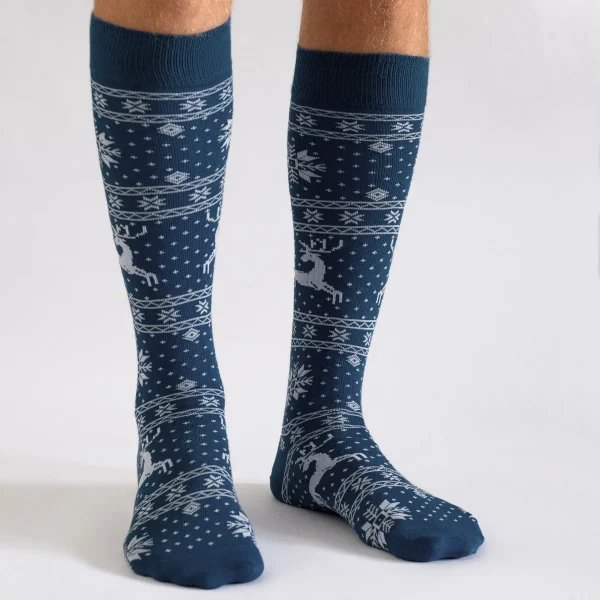 Dandy Street - shop online - accessori uomo calzini uomo cotone - calze natalizie - Christmas Socks Blua