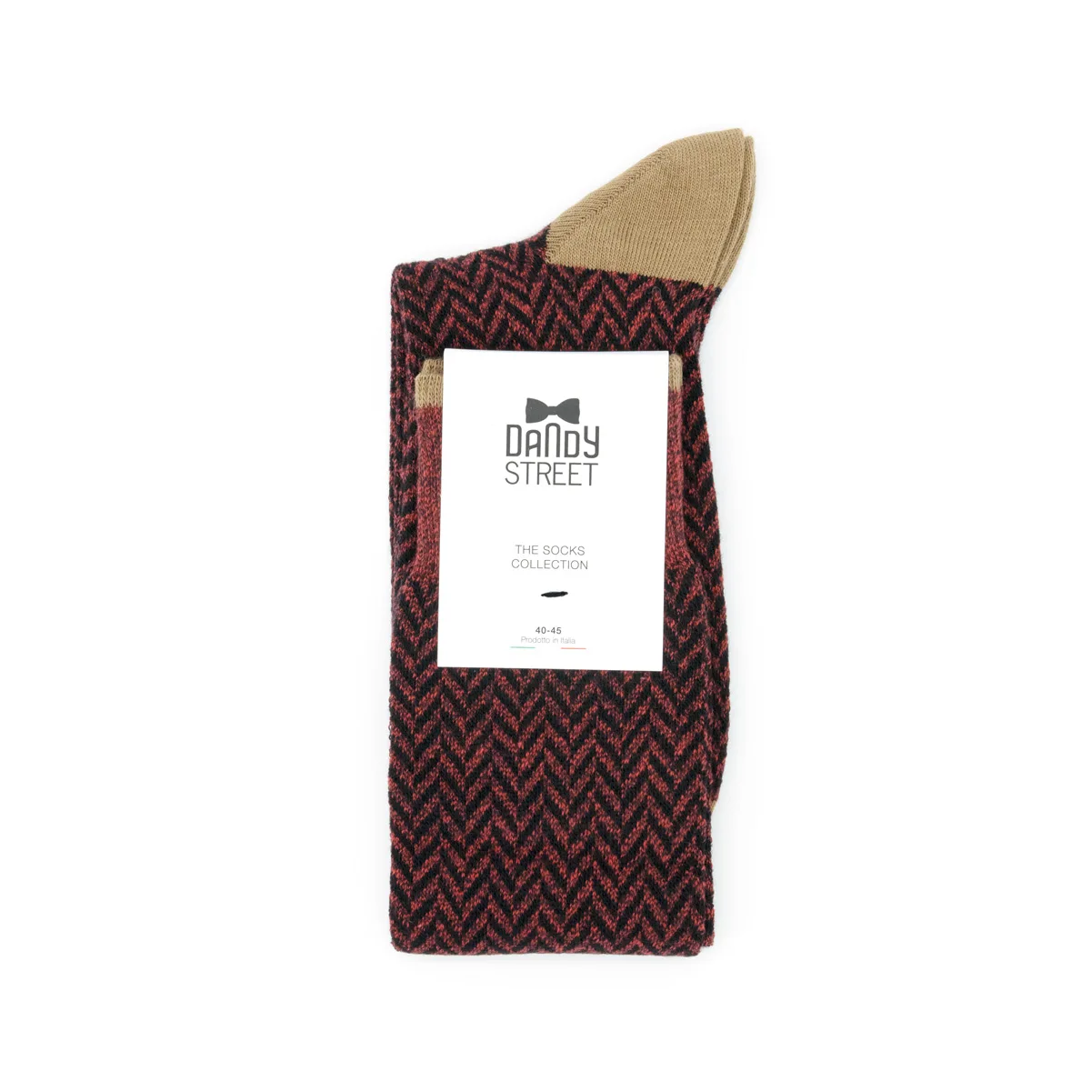 Dandy Street - shop online - accessori uomo calzini uomo cotone - calze da uomo con lavorazione a spina di pese - Herringbone Bordele