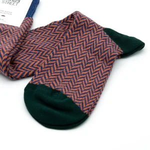 Dandy Street - shop online - accessori uomo calzini uomo cotone - calze da uomo con lavorazione a spina di pese - Herringbone Gorria