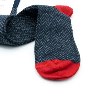 Dandy Street - shop online - accessori uomo calzini uomo cotone - calze da uomo con lavorazione a spina di pese - Herringbone Grisa Argia