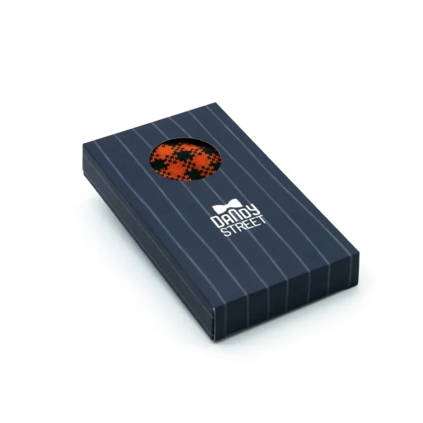Dandy Street - shop online - accessori uomo calzini uomo cotone - calzino uomo con pied-de-poule - Pied-de-poule Orange