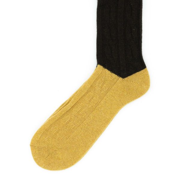 Calzino uomo in cashmere 03 Marrone