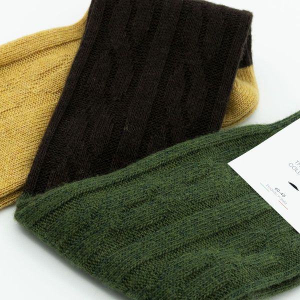 Calzino uomo in cashmere 03 Marrone