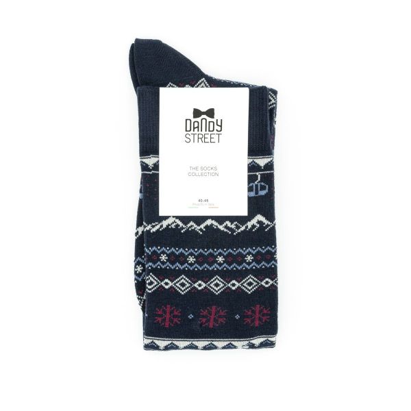 Calzino uomo in cotone 09 Blu