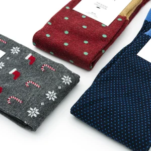 Dandy Street - shop online - accessori uomo - calzini uomo in cotone - calze eleganti - calzini fantasia - set di Natale - box Natalizio - set calzini uomo per regalo originale - Socks Box #07